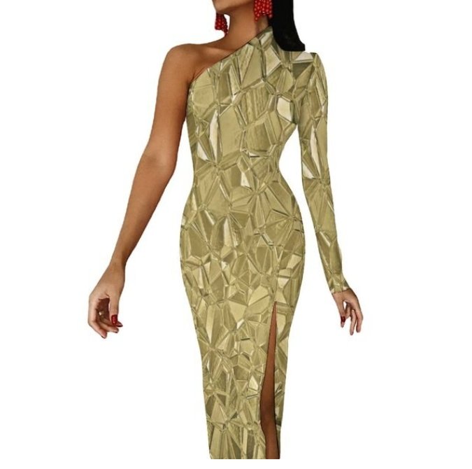 Sukienka Artystyczna Z Lat 70