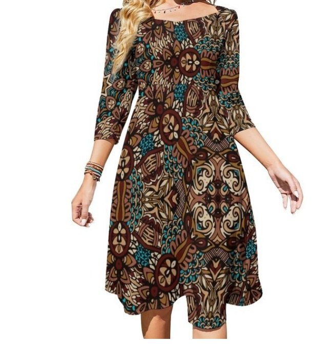 Sukienka Plus Size W Stylu Hippie Z Lat 70