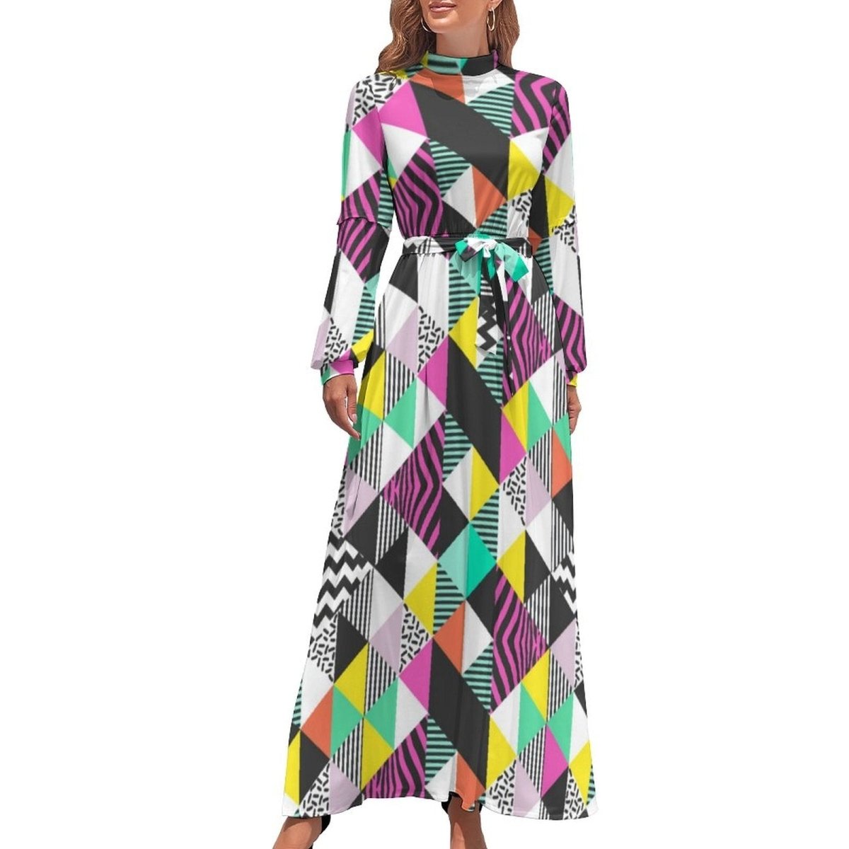 Sukienka Z Paskiem Z Lat 70