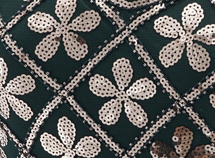 Sukienka Charleston Z Lat 20. - Zielono-Złota