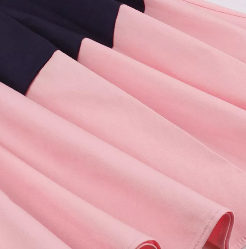 Różowa Sukienka Fartuszek Z Lat 60