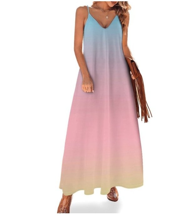 Różowa Sukienka Ornatowa Z Lat 70