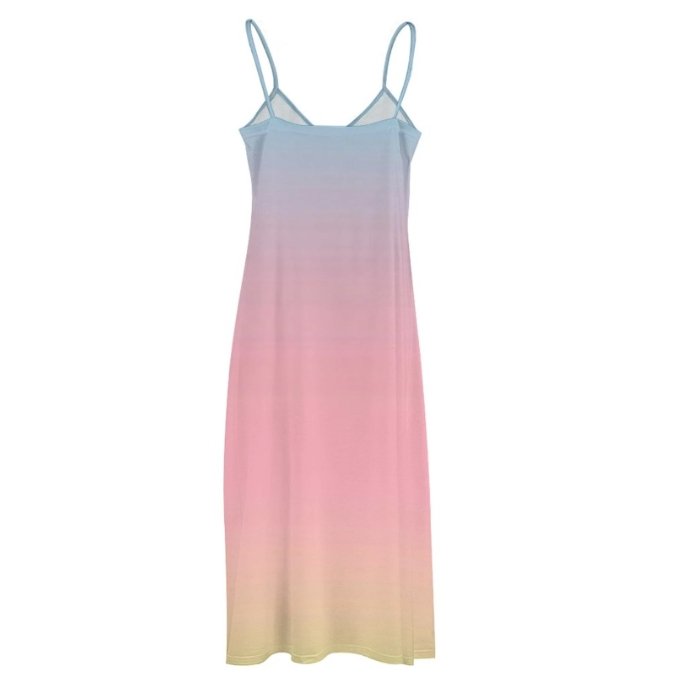 Różowa Sukienka Ornatowa Z Lat 70