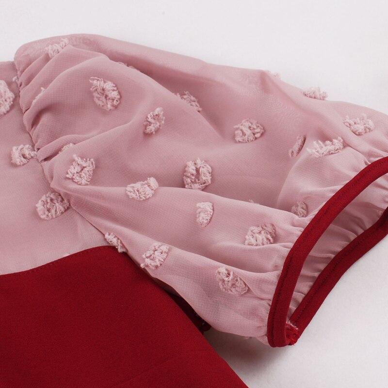 Burgundowa Sukienka Koktajlowa Z Lat 50