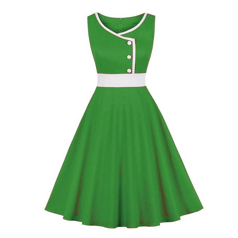 Zielona Sukienka Wizytowa Z Lat 50