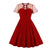 Czerwona Sukienka Wieczorowa Plus Size Z Lat 50
