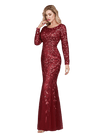 Elegancka Suknia Wieczorowa - Bordowy Gatsby