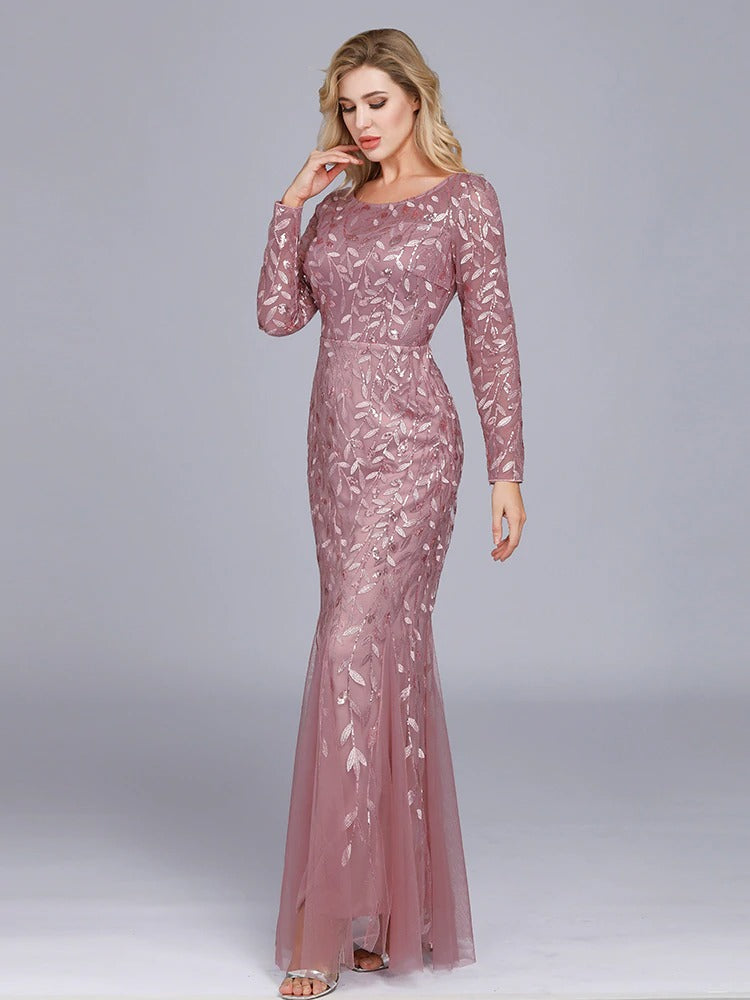 Elegancka Suknia Wieczorowa - Mauve Gatsby