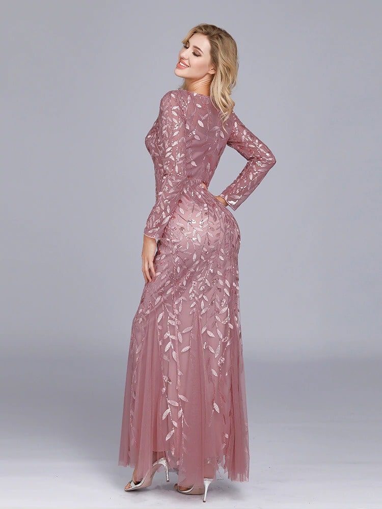 Elegancka Suknia Wieczorowa - Mauve Gatsby