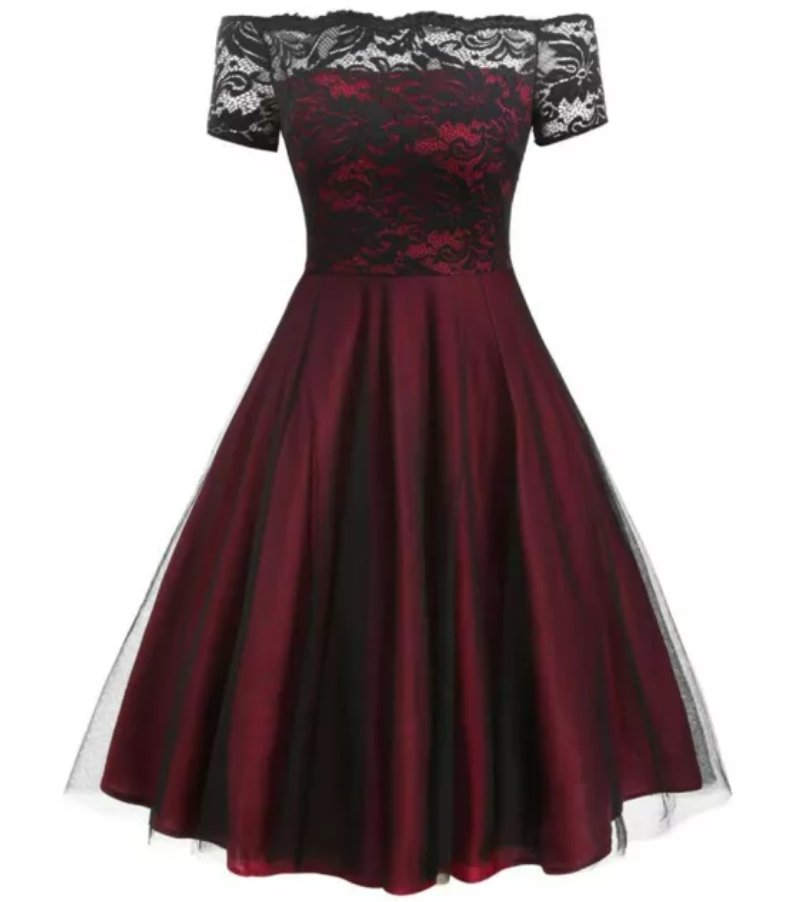 Koronkowa Sukienka Z Lat 50