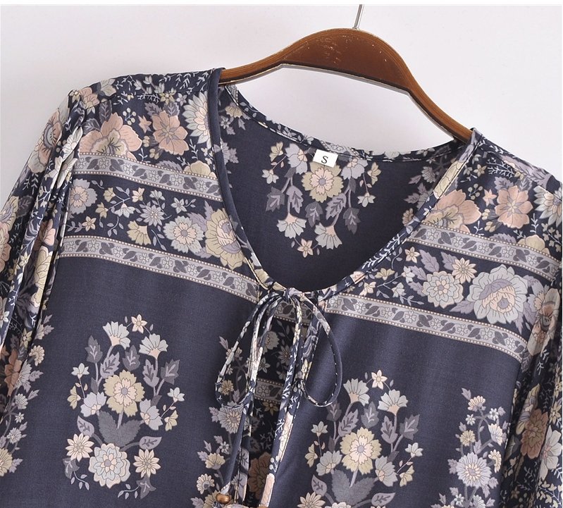 Kwiecista Sukienka Z Lat 70