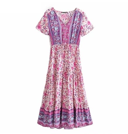 Hipisowska Sukienka Festiwalowa Z Lat 70