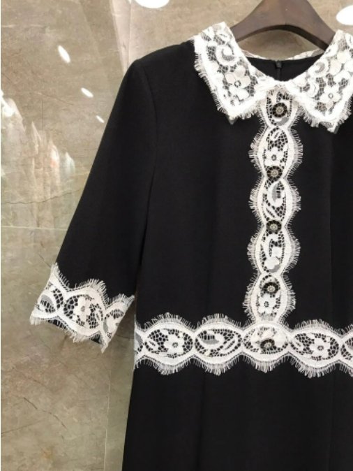 Czarna Sukienka W Stylu Vintage