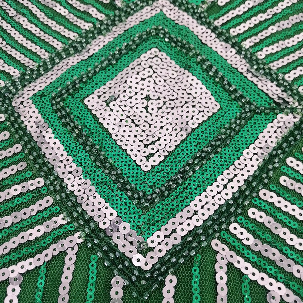 Zielona Krótka Sukienka Gatsby