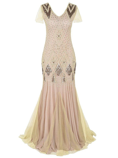 Długa Sukienka Gatsby W Kolorze Kości Słoniowej Haute Couture