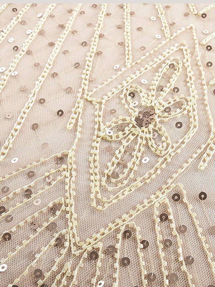 Długa Sukienka Gatsby W Kolorze Kości Słoniowej Haute Couture