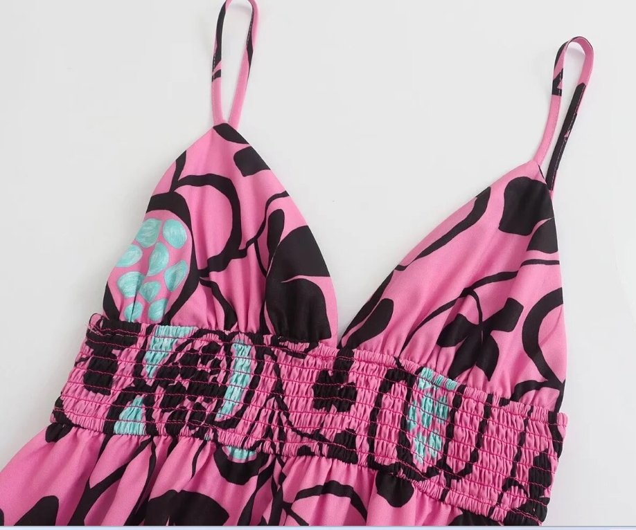 Kwiecista Sukienka Hipisowska Z Lat 70