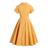 Żółta Sukienka Z Lat 50
