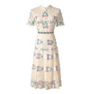 Długa Marszczona Sukienka W Stylu Vintage W Kolorze Szampana