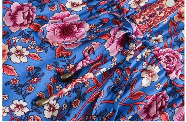 Fioletowa Sukienka Maxi W Stylu Lat 70