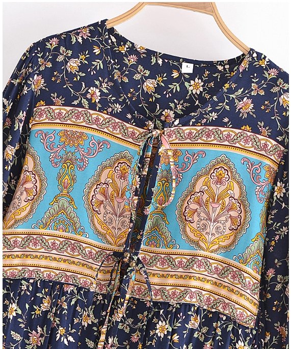 Długa Sukienka Vintage Z Lat 70