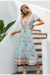 Czeska Sukienka Maxi W Stylu Vintage