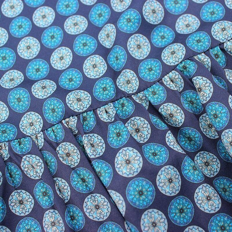 Niebieska Sukienka Vintage Maxi