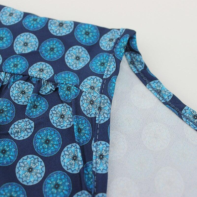 Niebieska Sukienka Vintage Maxi