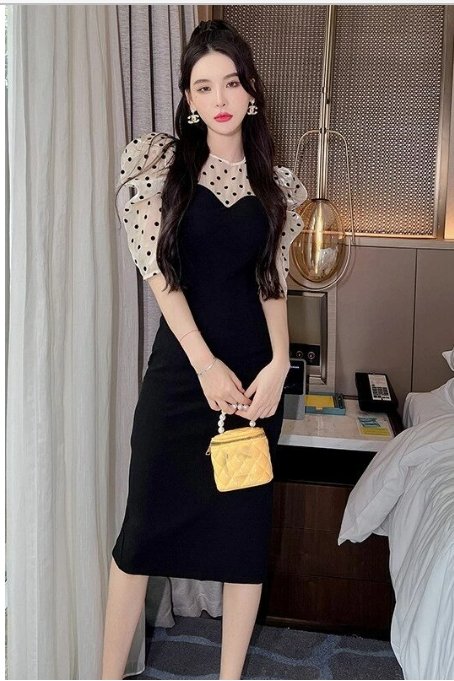 Sukienka Midi W Kropki W Stylu Vintage