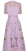 Sukienka Średniej Długości Rok 30 40 Fioletowy