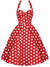 Czerwona Sukienka Pin-Up W Kropki Z Lat 50