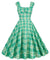 Zielona Sukienka W Paski Z Lat 50