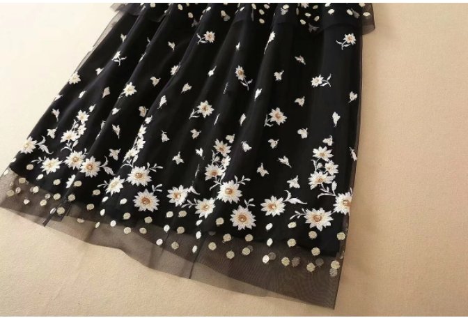 Czarna Koronkowa Sukienka W Stylu Retro Z Lat 40. XX Wieku