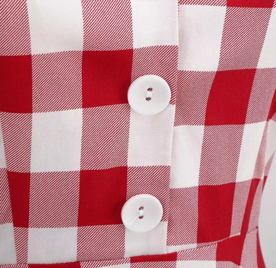 Czerwona Sukienka Retro Z Lat 50