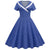 Niebieska Sukienka Druhna W Stylu Retro