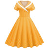 Żółta Sukienka Druhna W Stylu Retro