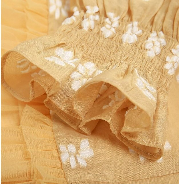 Żółta Sukienka W Stylu Retro Z Lat 40. XX Wieku