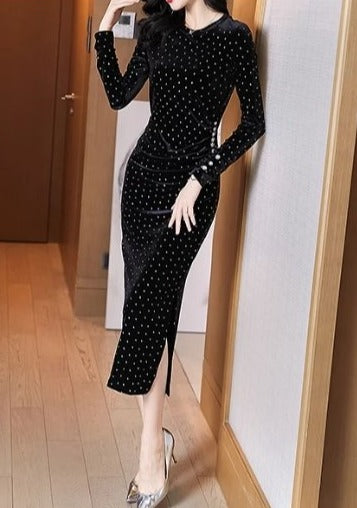 Czarna Sukienka W Stylu Retro Z Lat 40. XX Wieku