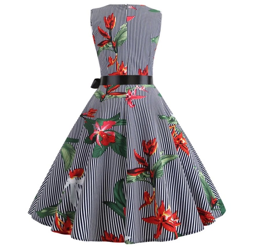 Sukienka Retro  W Paski