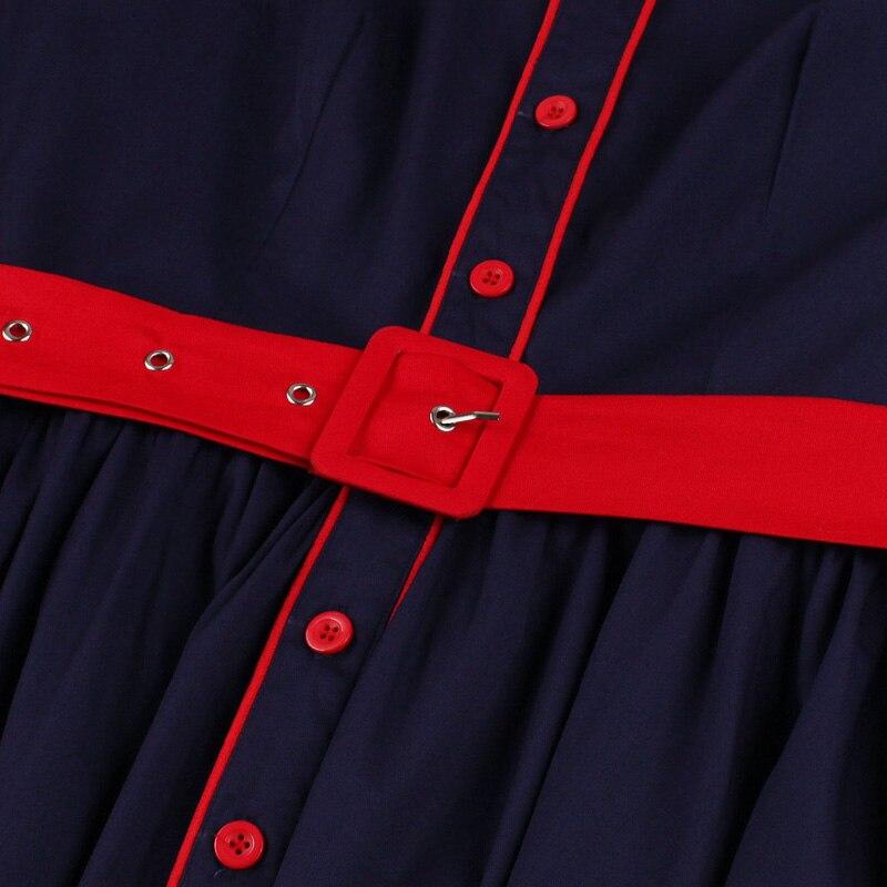 Granatowa Sukienka Rockabilly