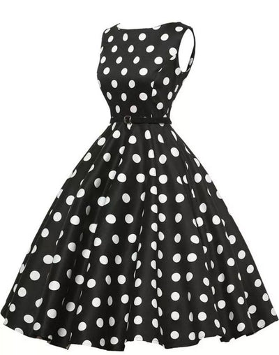 Sukienka Rockabilly Pin-Up Retro Z Lat 50. W Kropki