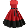 Czerwono-Czarna Sukienka Rockabilly