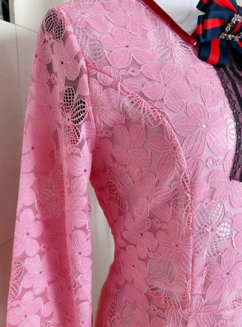 Różowa Sukienka Z Lat 40