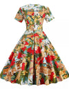 Patchworkowa Sukienka Vintage Z Lat 50