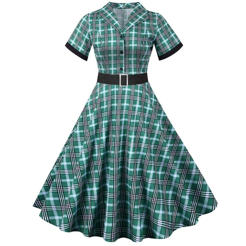 Zielona Sukienka Z Lat 50