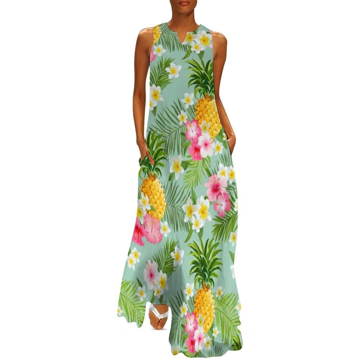 Tropikalna Sukienka Z Lat 70