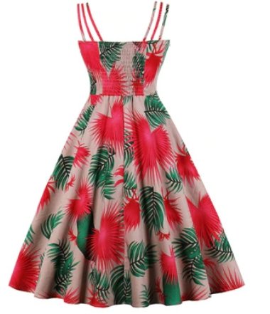 Wiosenna Sukienka Plus Size W Stylu Vintage