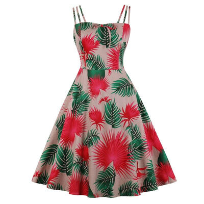 Wiosenna Sukienka Plus Size W Stylu Vintage