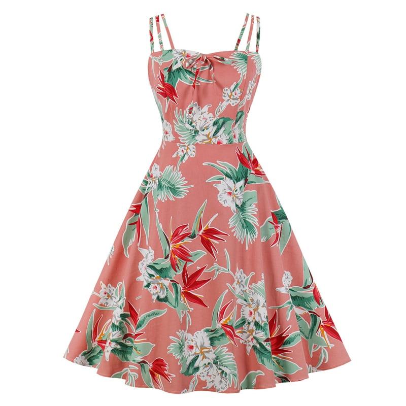 Różowa Sukienka Plus Size W Stylu Vintage