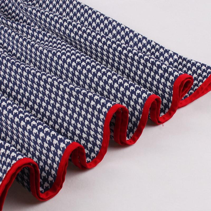 Niebieska Sukienka W Stylu Vintage